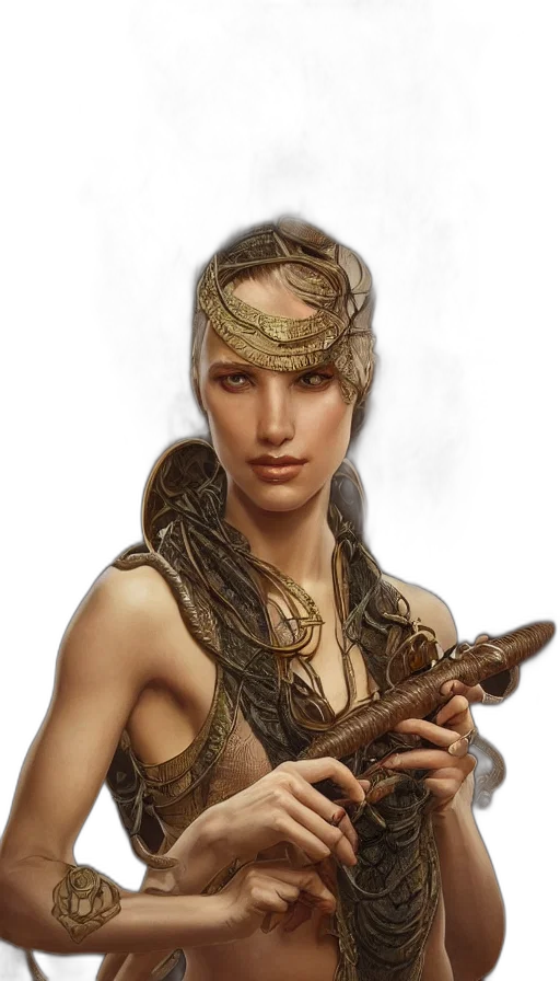 jewelry, staff, weapon, face transparent PNG cut-out