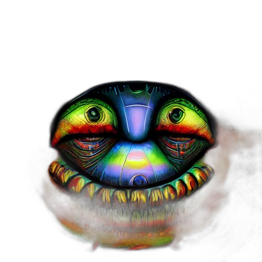 mask, creature, face, robot, photorealistic, concept art, 3d render, watercolor transparent PNG cut-out