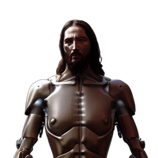 robot, 3d render, concept art, photorealistic transparent PNG cut-out