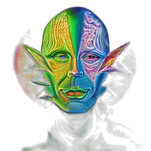 mask, face, creature, fantasy art transparent PNG cut-out