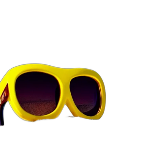 shoes, mask, hat, 3d render, photorealistic, neon, colorful, golden transparent PNG cut-out