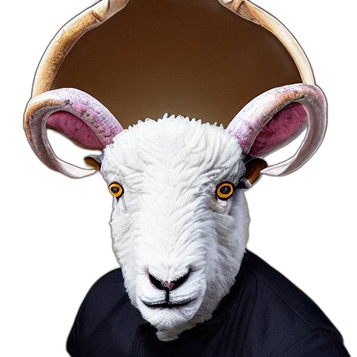 mask, hat, animal, face, 3d render, photorealistic, portrait, chef transparent PNG cut-out