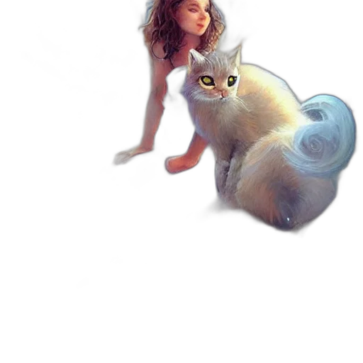 creature, animal, hair, concept art, photorealistic, fantasy art, pixel art, underwater transparent PNG cut-out