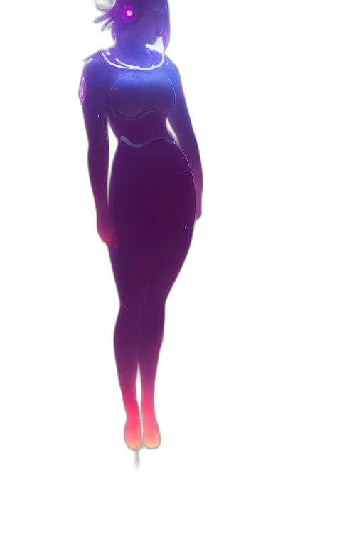 dress, robot, creature, staff transparent PNG cut-out