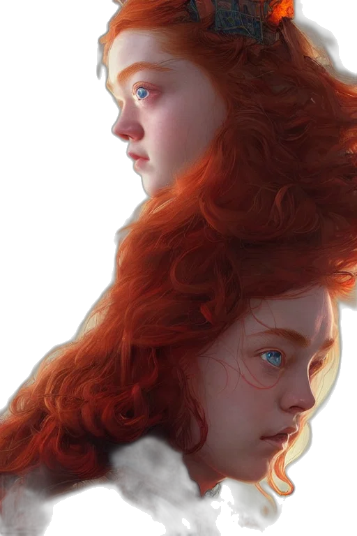 hair, crown, concept art, fantasy art transparent PNG cut-out