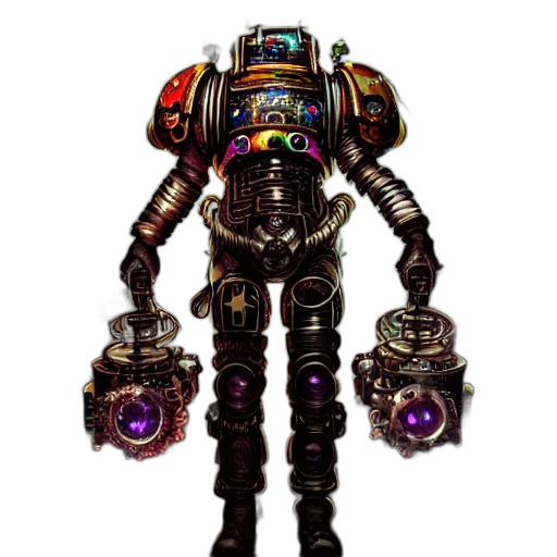 robot, weapon, staff, creature transparent PNG cut-out