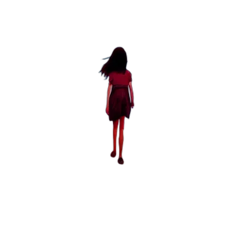 dress, robot, hair, creature, pixel art, 3d render, concept art, cartoon transparent PNG cut-out