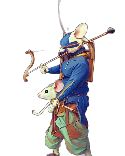 staff, weapon, jacket, mask, concept art, fantasy art, pixel art, 3d render transparent PNG cut-out