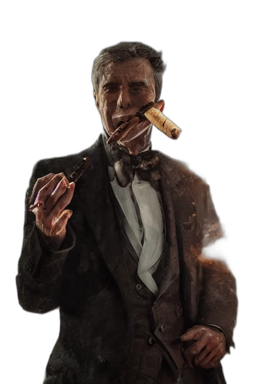 staff, weapon, face, jacket transparent PNG cut-out