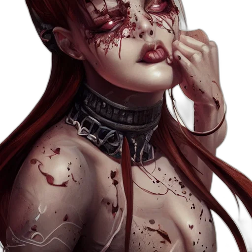 face, fantasy art, cyberpunk, concept art transparent PNG cut-out