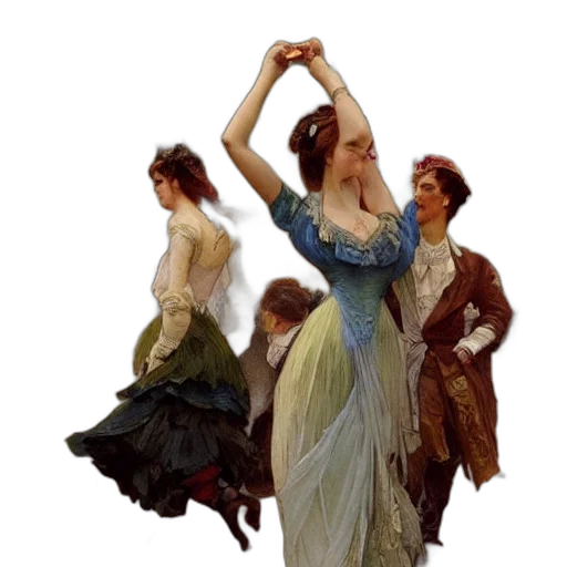 dress, oil painting, concept art, underwater transparent PNG cut-out