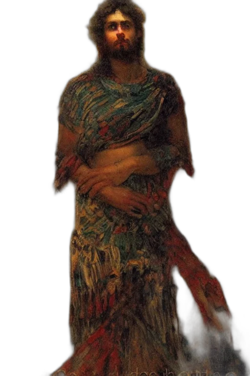 dress, staff, creature, face transparent PNG cut-out