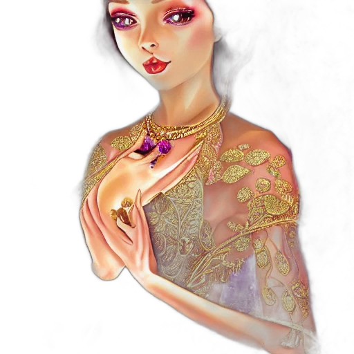 jewelry, dress, mask, crown, fantasy art, photorealistic, concept art, 3d render transparent PNG cut-out