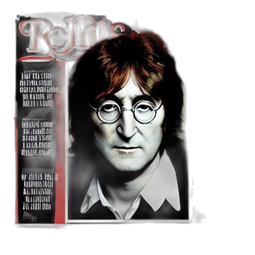 face, photorealistic, john, lennon, cover, rolling, stone, magazine transparent PNG cut-out