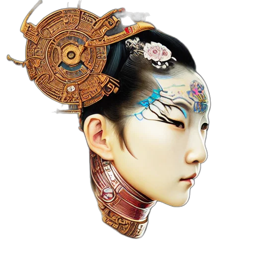 mask, jewelry, face, crown, photorealistic, fantasy art, concept art, 3d render transparent PNG cut-out