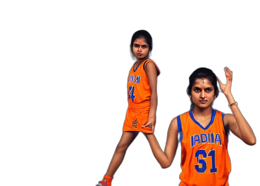 3d render, portrait, indian, girl transparent PNG cut-out