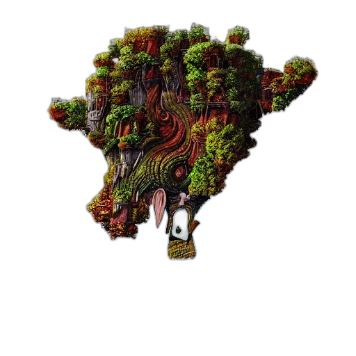 tree, animal, creature, crown transparent PNG cut-out