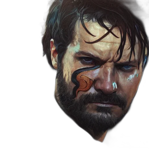 face, concept art, photorealistic, fantasy art transparent PNG cut-out