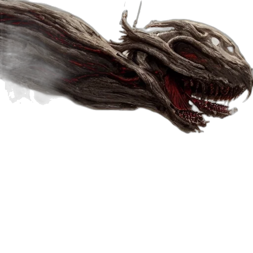dragon, creature, hair, mask transparent PNG cut-out
