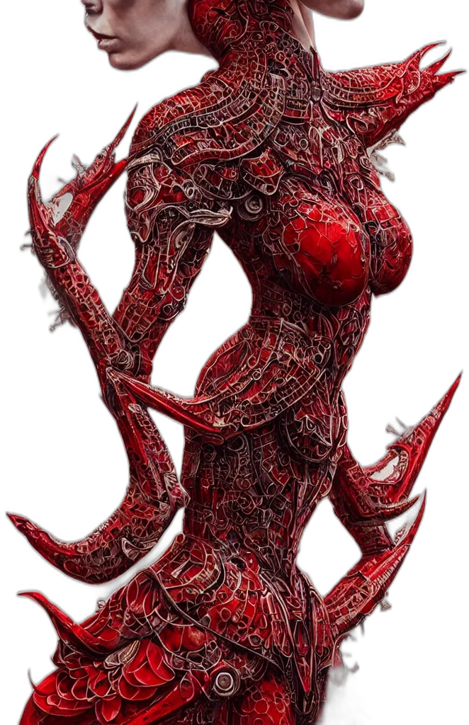 creature, dress, mask, staff transparent PNG cut-out