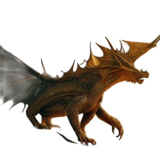 dragon, creature, animal, staff, concept art, 3d render, fantasy art, photorealistic transparent PNG cut-out