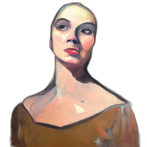 face, dress, mask, staff, oil painting, photorealistic, concept art, watercolor transparent PNG cut-out
