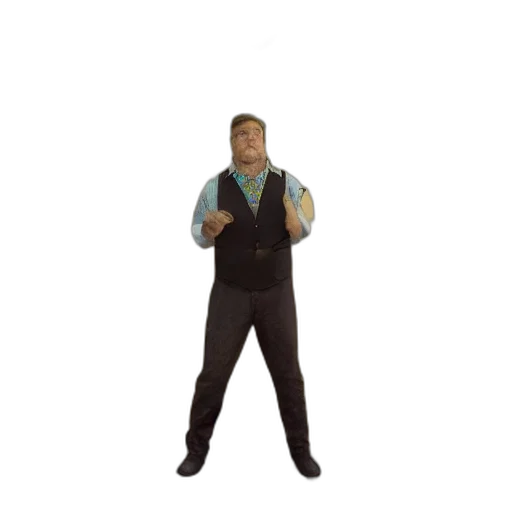 jacket, staff, robot, creature transparent PNG cut-out