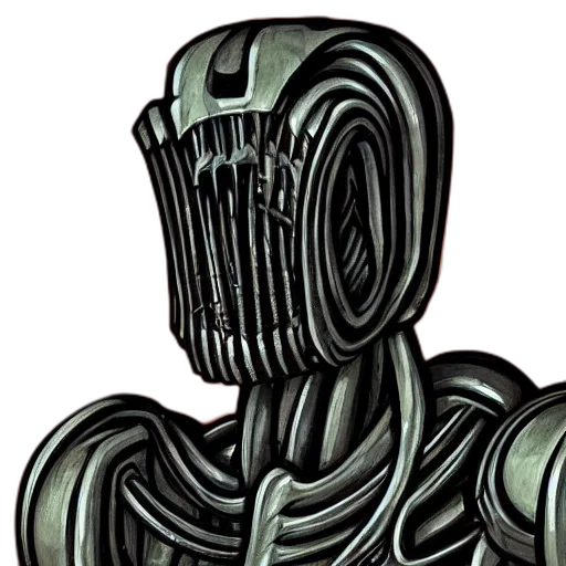 robot, mask, creature, face, comic book art, concept art, 3d render, pixel art transparent PNG cut-out