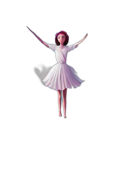 dress, staff, robot, 3d render, concept art, cartoon, fantasy art, pastel transparent PNG cut-out
