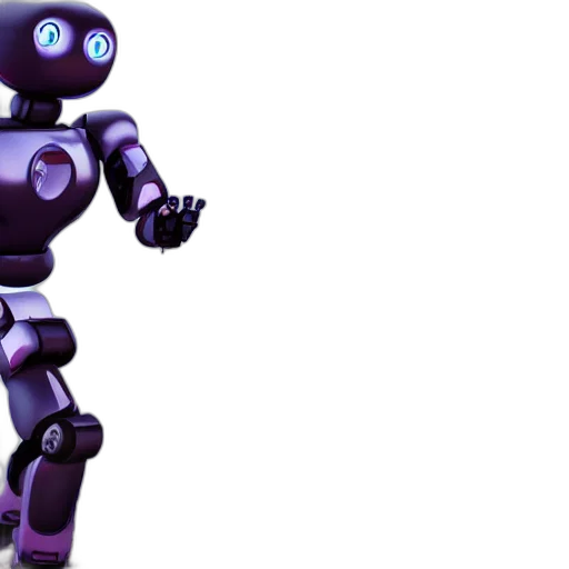 robot, 3d render, concept art, pixel art transparent PNG cut-out