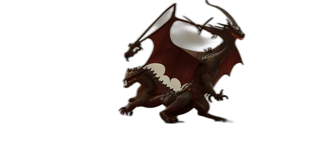 dragon, creature, animal, weapon, 3d render, concept art, fantasy art, photorealistic transparent PNG cut-out