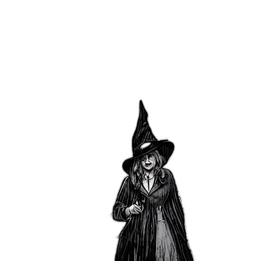 staff, hat, mask, dress transparent PNG cut-out