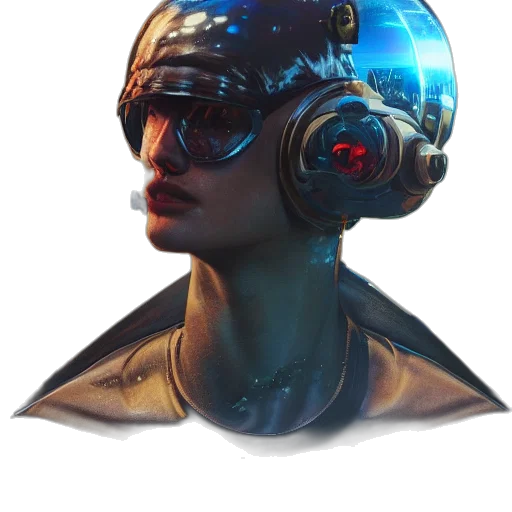 face, robot, mask, jacket transparent PNG cut-out