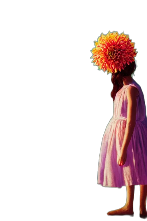 dress, flower, crown, hat, photorealistic, concept art, oil painting, 3d render transparent PNG cut-out