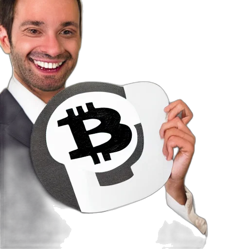 umbrella, staff, cartoon, businessman, holding, happy, bitcoin transparent PNG cut-out