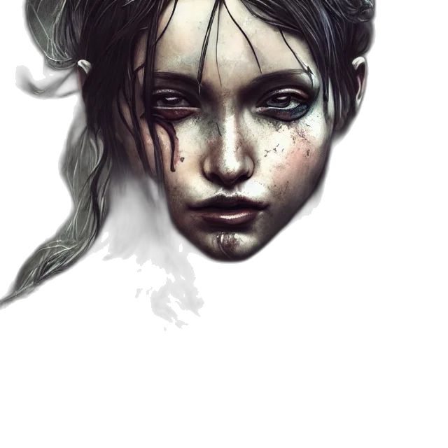 face, mask, fantasy art, photorealistic, concept art, comic book art, dark, blue transparent PNG cut-out