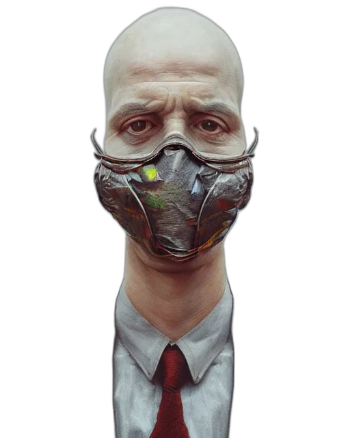 mask, face, robot, creature transparent PNG cut-out