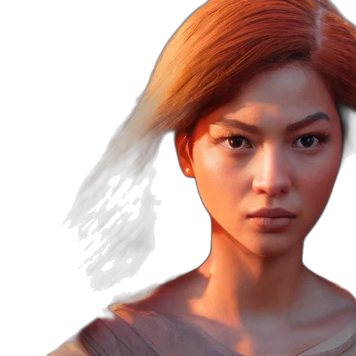 face, fantasy art, concept art, photorealistic transparent PNG cut-out
