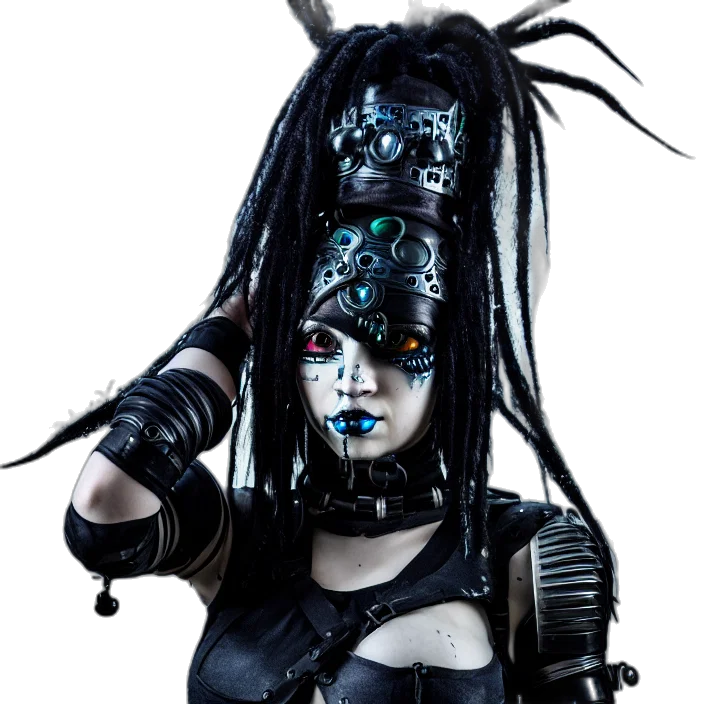 robot, mask, creature, staff transparent PNG cut-out