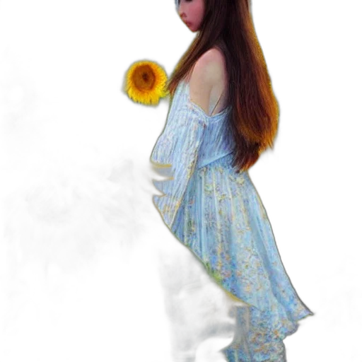 dress, staff, hair, jewelry, photorealistic, oil painting, fantasy art, concept art transparent PNG cut-out