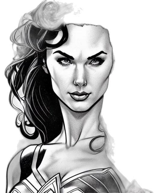 face, comic book art, photorealistic, cartoon transparent PNG cut-out