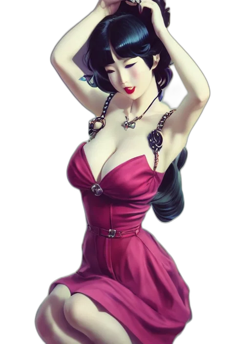 dress, jewelry, fantasy art, concept art transparent PNG cut-out