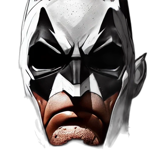mask, face, comic book art, concept art, cartoon, photorealistic, well, designed transparent PNG cut-out