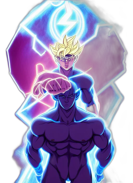 staff, concept art, comic book art, anime, fantasy art, neon, symmetry, portrait transparent PNG cut-out