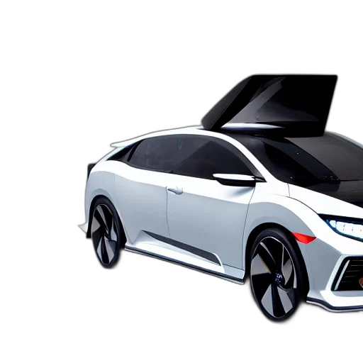 car, 3d render, concept art, photorealistic transparent PNG cut-out