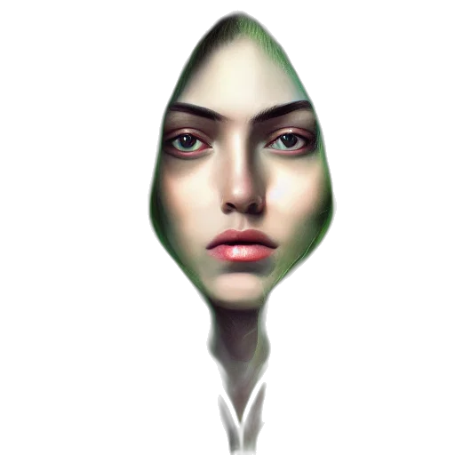 face, mask, creature, robot transparent PNG cut-out