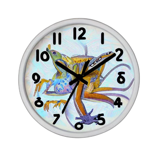3d render, vaporwave, cartoon, anime, galactic, lizard, knight, alarm transparent PNG cut-out