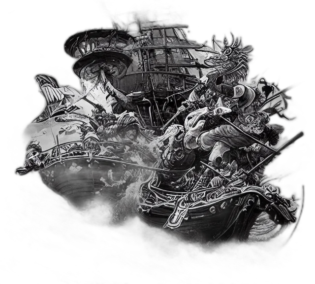 weapon, concept art, fantasy art, comic book art, photorealistic, fog, highly, detailed transparent PNG cut-out