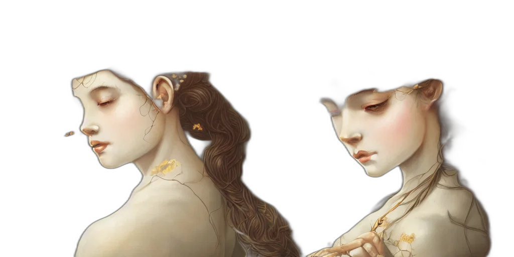 concept art, fantasy art, photorealistic, oil painting transparent PNG cut-out