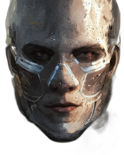 mask, robot, face, creature transparent PNG cut-out